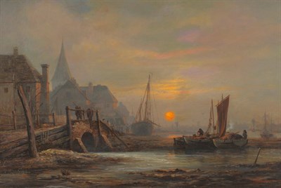 Lot 930 - John Wilson Carmichael (1800-1868) Preparation of fishing boats, Low Countries Oil on canvas,...