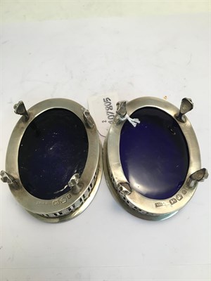 Lot 2010 - A Pair of George III Silver Salt-Cellars, by John Young and Co., Sheffield, 1780, each oval and...