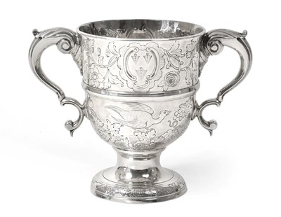 Lot 2014 - A George III Irish Silver Cup, by Richard Williams, Dublin, 1770, inverted bell-shape and on...