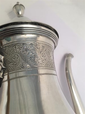 Lot 2021 - A George III Silver Coffee-Pot, Maker's Mark Possibly IH, Possibly by James Hetherington,...