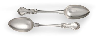 Lot 2028 - A Victorian Silver Soup-Ladle and Set of Eight Silver Table-Spoons, by John James Whiting,...