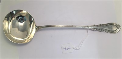 Lot 2029 - A Victorian Silver Soup-Ladle, by George Adams, London, 1872, Lily pattern, engraved with a...