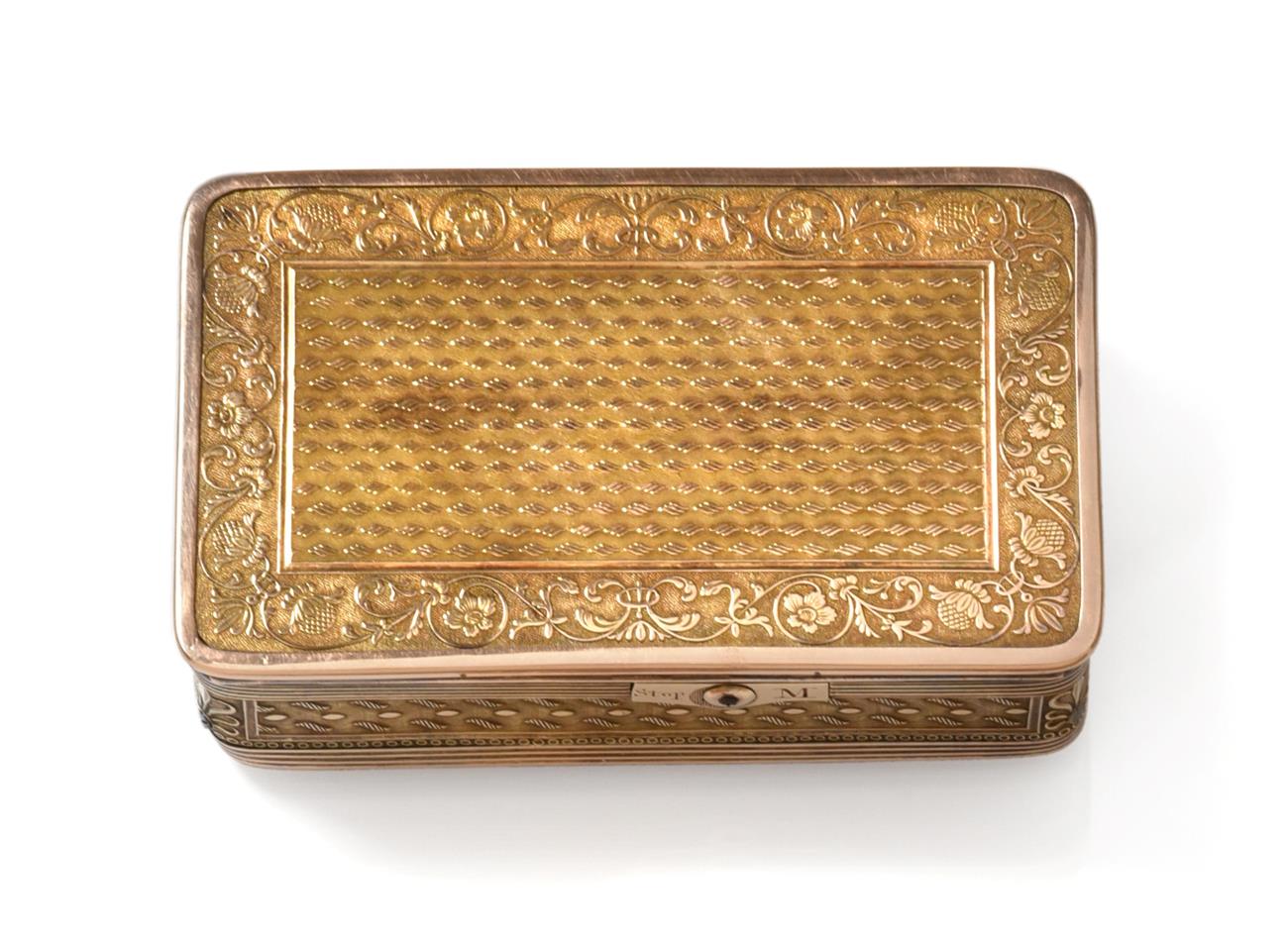 Lot 2033 - A French Empire Silver-Gilt Musical-Box, by L. Baudin, Paris, 1809-1819, oblong, the hinged...