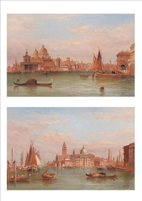 Lot 942 - Alfred Pollentine (fl.1861-1880) "The Santa Maria Della Salute, Venice"; "San Giorgio Maggiore,...