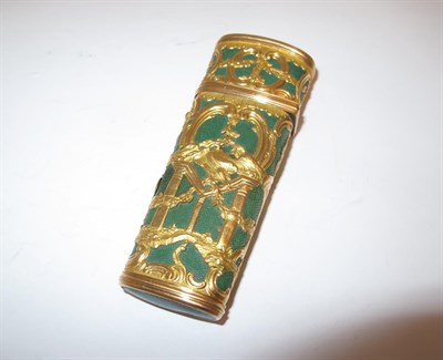 Lot 2047 - A George II Gold and Shagreen Necessaire, Apparently Unmarked, Circa 1740, the etui tapering...