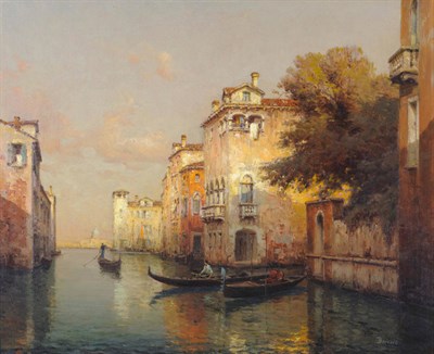 Lot 943 - Antoine Bouvard Snr (1870-1955) French "Venetian Canal" Signed Bouvard, inscribed on an...