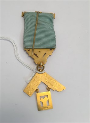 Lot 2061 - A George V Gold and Enamel Masonic Past Master's Jewel From the Victory Lodge, Blackburn, No. 3932