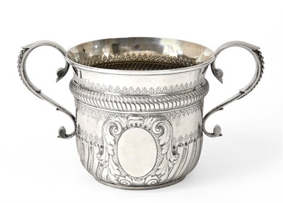 Lot 2066 - A Large Victorian Silver Porringer, by Walter and John Barnard, London, 1889, Retailed by...