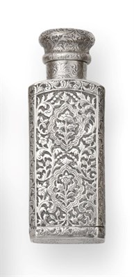 Lot 2070 - A Silver Scent-Bottle Cum Vinaigrette, Apparently Unmarked, Third Quarter 19th Century, oblong, the