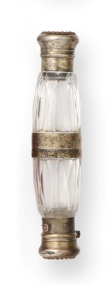 Lot 2076 - A Victorian Silver-Gilt Mounted and Coral-Set Cut-Glass Scent-Bottle, Apparently Unmarked, Retailed