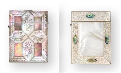 Lot 2077 - Two Victorian Card-Cases, Last Quarter 19th Century, each oblong and inlaid with...