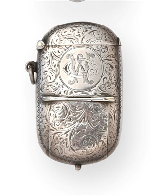 Lot 2091 - A Victorian Silver Combination Vesta-Case, Stamp-Holder and Sovereign-Case, by William Neale,...