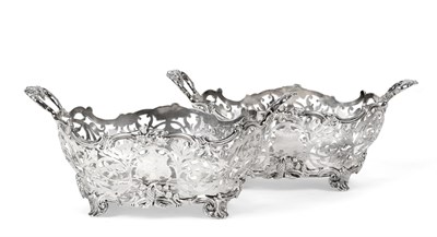 Lot 2102 - A Pair of Edward VII Silver Baskets, by R. and W. Sorley, London, 1901, Retailed by Sorley...