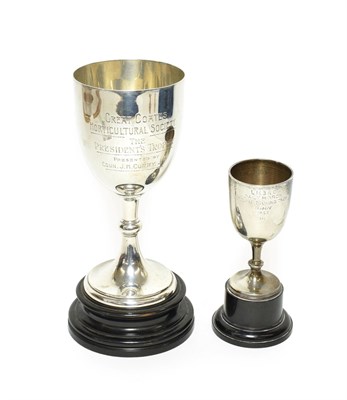 Lot 2115 - A George V Silver Cup and an Elizabeth II Silver Cup, The First by Edward Barnard and Sons...