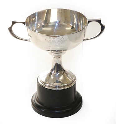 Lot 2118 - A George V Silver Cup, by Henry Atkin, Sheffield, 1925, the bowl circular and on spreading...