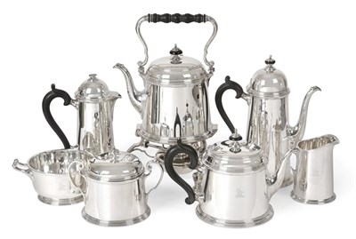 Lot 2144 - A Seven-Piece American Silver Tea and Coffee-Service, by Tiffany and Co., New York, 1907-1938, each