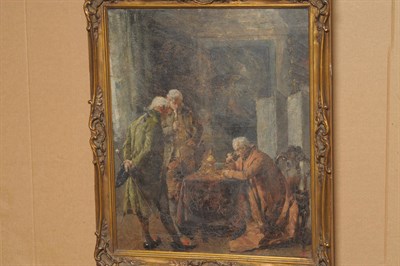 Lot 960 - Attributed to Jean Guillaume Rosier (1858-1931) Belgian "The Connoisseurs" Signed, inscribed on...