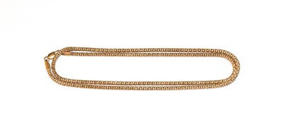 Lot 79 - A snake link necklace, stamped '375', length 53.5cm
