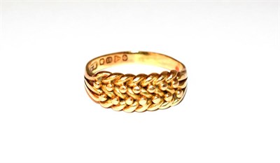Lot 86 - An 18 carat gold ring, finger size T