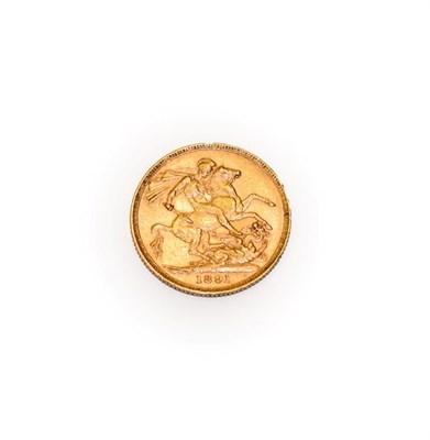 Lot 120 - Victoria, 1891 Sovereign. Obv: Jubilee head left. Rev: St. George and the dragon, 1891 in...