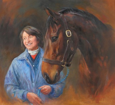 Lot 985 - Jacqueline Stanhope (b.1963) Henrietta Knight with "Best Mate, Gold Cup Winner 2002-2004"...