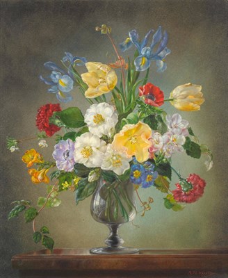 Lot 989 - Cecil Kennedy (1905-1997) "Spring Flowers" Signed, inscribed Spring on a plaque, also inscribed...