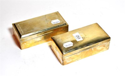 Lot 253 - Two George V silver cigarette cases, one by Deakin and Francis, Birmingham, 1930, one by Walker and