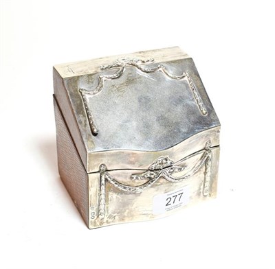 Lot 277 - An Edward VII silver applied stationary box, by The Goldsmiths and Silversmith Co. Ltd.,...