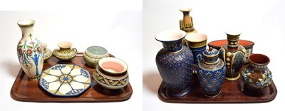Lot 287 - Mettlach to include various traditional style vases, Villery & Boch jar and cover, a pair of...