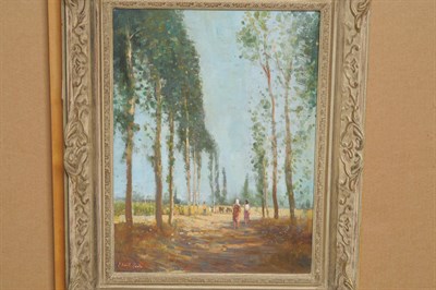 Lot 1005 - J...Barrie Haste (1931-2011) "Avenue in Turkey" Signed, inscribed verso, oil on canvas, 41cm by...