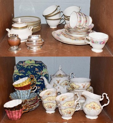 Lot 335 - Various part tea wares comprising Royal Albert 'September Song' teapot, milk jug, sugar bowl,...