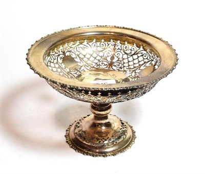 Lot 370 - A silver pierced pedestal dish