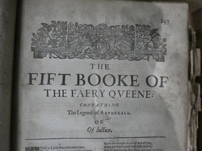 Lot 371 - Spenser, The Faerie Queen, c1612, worn copy, lacking all before B2, preserved in buckram...