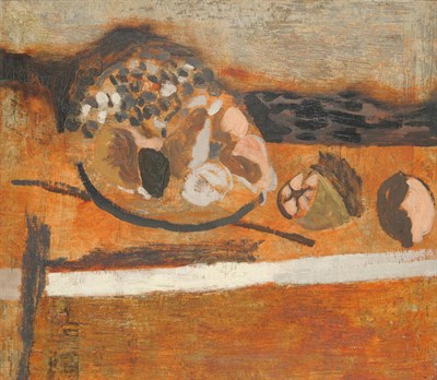 Lot 1017 - Ben Nicholson (1894-1982) "Autumn Fruit" Inscribed and dated c.1926-1928, oil on canvas, 56.5cm...