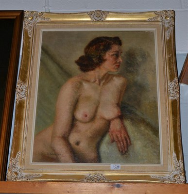Lot 1036 - G. Anderson (20th century) Study of a nude, signed, oil on canvas, 60cm by 49cm
