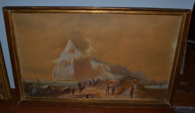 Lot 1054 - Samuel Thomas George Evans (1829-1904), ''Rock of Gibraltar'', signed, watercolour on paper,...