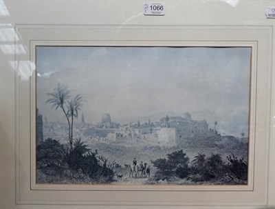 Lot 1066 - After David Roberts R A, (1796-1864) Scottish, a middle eastern scene print, together with two...