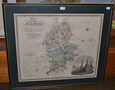 Lot 1071 - Staffordshire map, Greenwood & Co.