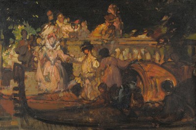 Lot 1029 - Sir Frank William Brangwyn RA, RWS, PRBA, RE, HRSA (1867-1956) "A Garden Fete" Signed with the...