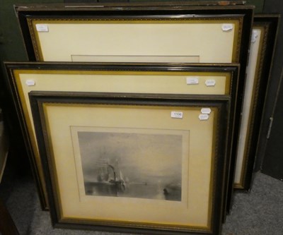 Lot 1106 - * After J.M.W. Turner (1775-1851) 'The Fighting Temeraire', black and white print, framed and...