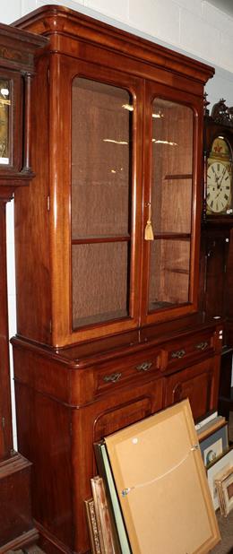 Lot 1141 - Victorian mahogany bookcase cabinet