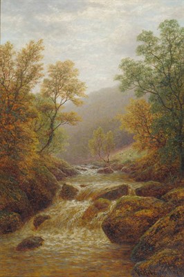 Lot 1031 - William Mellor (1851-1931) "Dale Ghyll, Ingleton" Signed, inscribed verso, oil on canvas, 46cm...