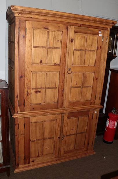 Lot 1149 - A modern pine linen cupboard