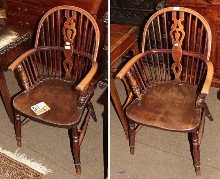 Lot 1187 - A pair of Ash & Elm Windsor chairs