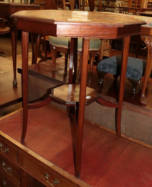 Lot 1235 - A late Victorian parquetry decorated occasional table with foliate and bird decoration on...