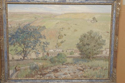 Lot 1041 - Thomas William Rutter ARCA (b.1874) "In Swaledale" Signed and dated (19)39, inscribed on a...