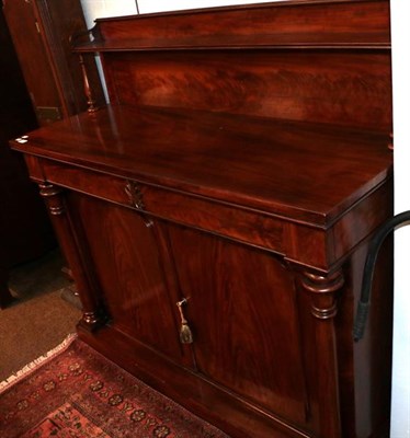 Lot 1252 - An early Victorian mahogany chiffonier with gallery back, 134cm by 47cm by 130cm