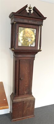 Lot 1261 - An oak thirty hour long case clock, signed John Porthouse, Penrith, with another applied plaque...