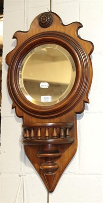 Lot 1267 - A mahogany framed hall mirror