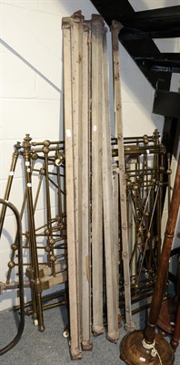 Lot 1281 - * Three late 19th/early 20th century brass bedsteads, with irons (3)